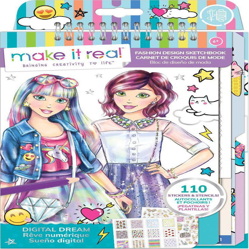 Make It Real - Fashion Design Sketchbook: Pretty Kitty